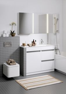 Тумба под раковину Aqwella Forma FOR01052 с двумя ящиками под стиральную машинку 115 см